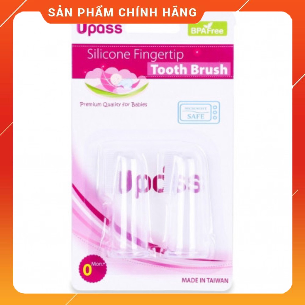 Set 2 rơ lưỡi xỏ ngón silicone cho bé Upass UP4002C