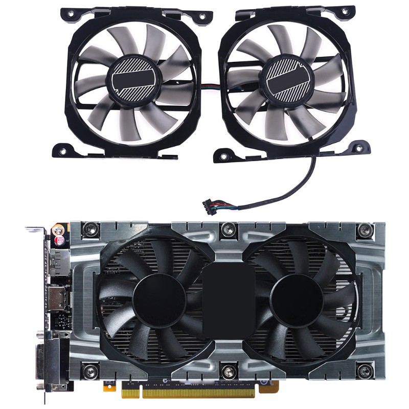 DC 1 Cặp Quạt Tản Nhiệt Woxnd 12v 0.45a Cho Inno3D 260 Gtx 750ti Gtx660