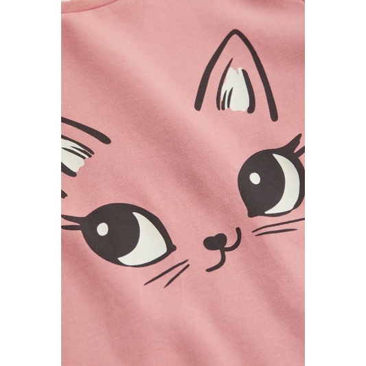 Áo thun dài tay bé gái HM auth size 18m-10y