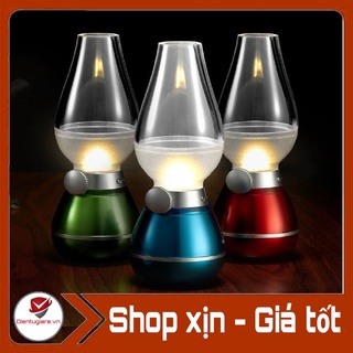 Đèn Thần Aladin Led Điện Tử Cảm Biến Thổi Là Tắt Kiểu Đèn Dầu Không Khói - Đèn LED Sạc Để Bàn Kiêm Đèn Học Đèn Ngủ