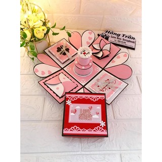 Hộp quà love box 1 lớp (tặng in 15 ảnh)