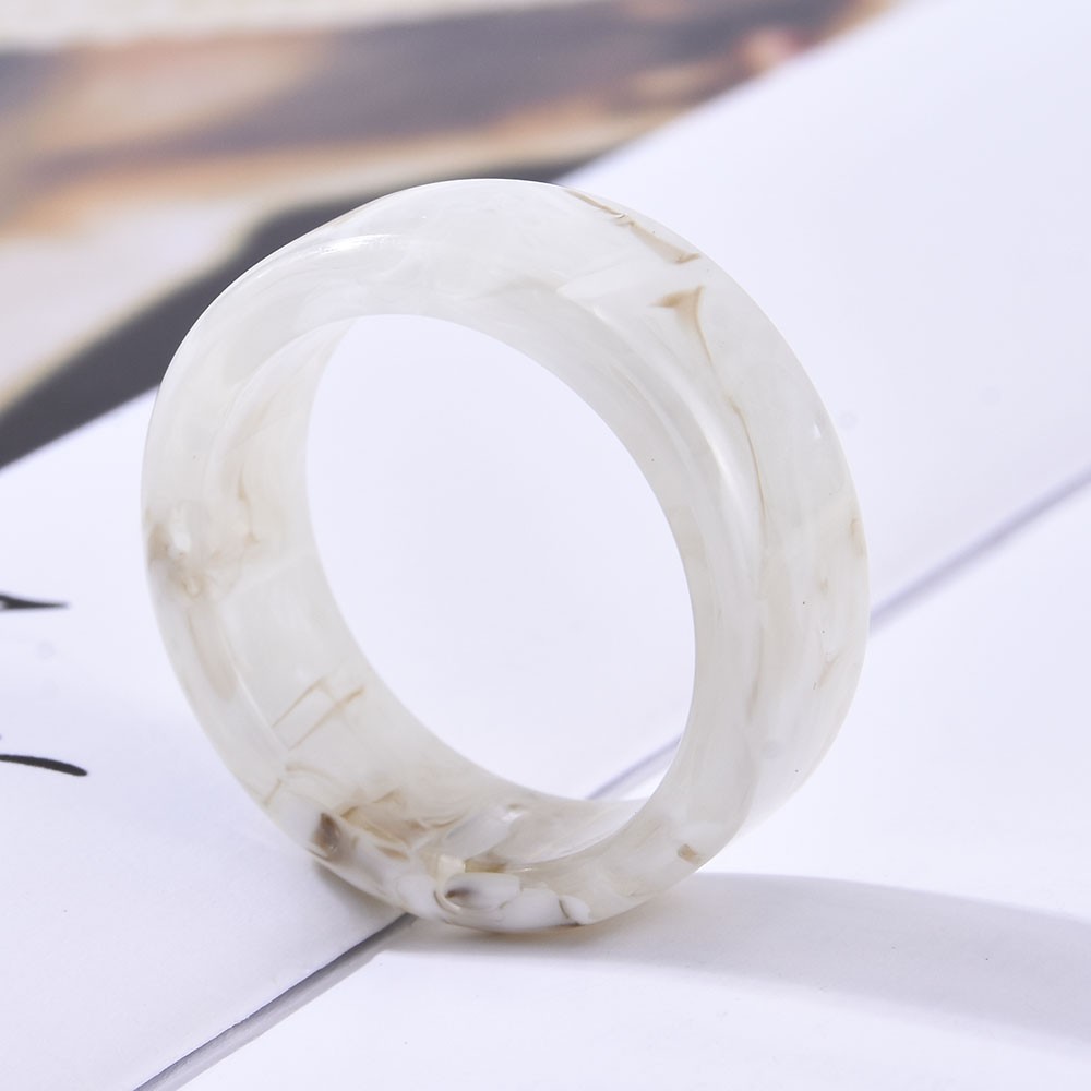 Nhẫn đeo tay mai rùa hình tròn bằng nhựa resin thời trang cho nữ