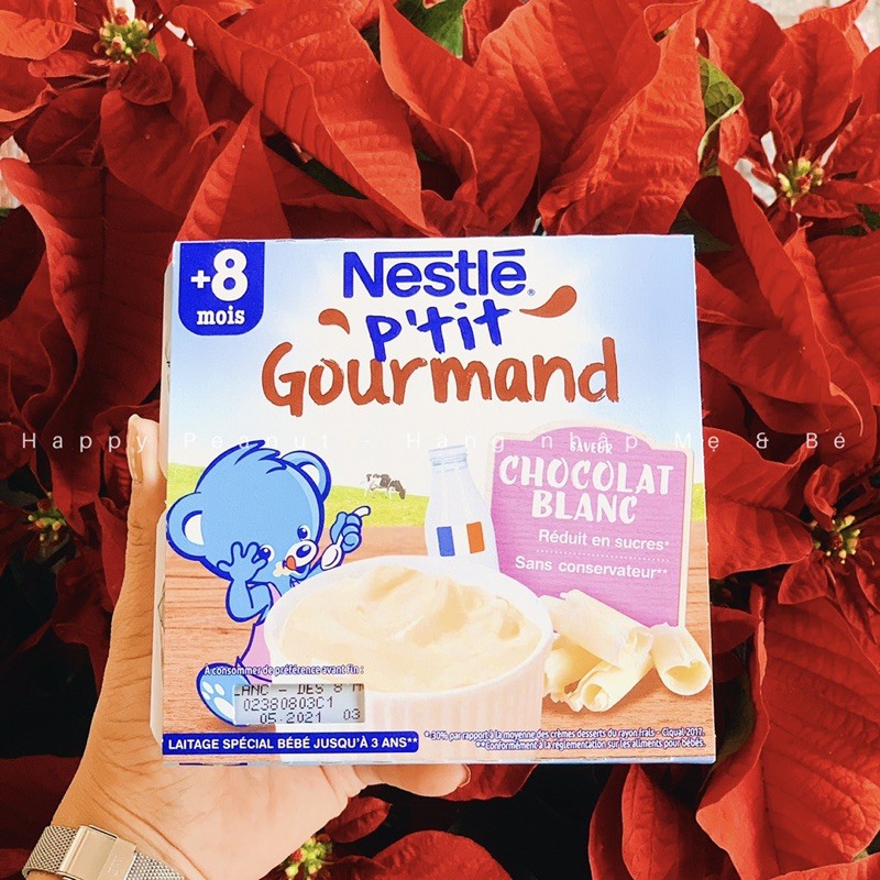 [ĂN DẶM] [Date 6-7-8/2021] Bánh Flan/Váng sữa Nestle Pháp cho bé từ 6/8 tháng (lốc 4 hộp x 100g)