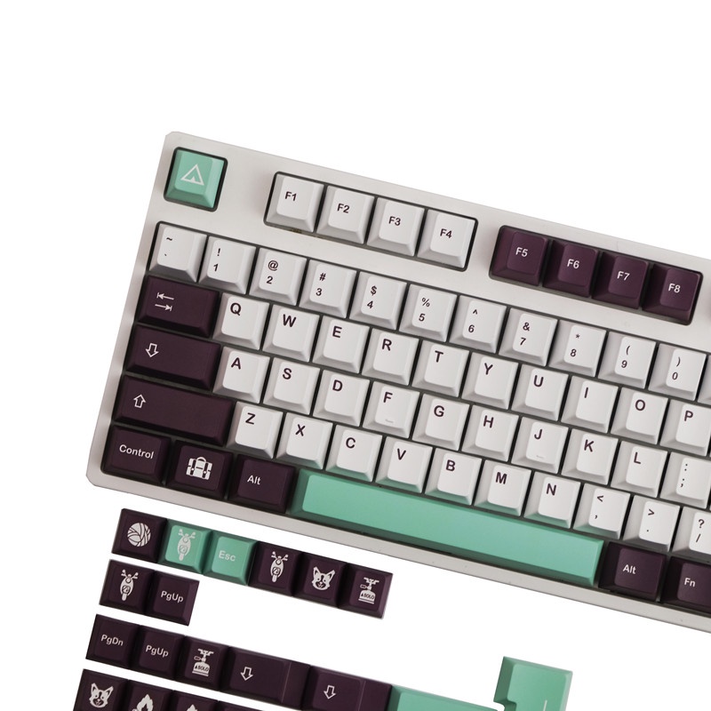 GMK Yuru keycaps, 142 phím keycaps Cherry Profile DYE-SUB Cá nhân hóa GMK Keycaps cho bàn phím cơ