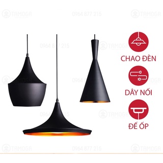 Chao đèn thả trần kiểu dáng Bắc Âu A-B-C (Đen) DT 5003- nhận đơn từ  3 chiếc