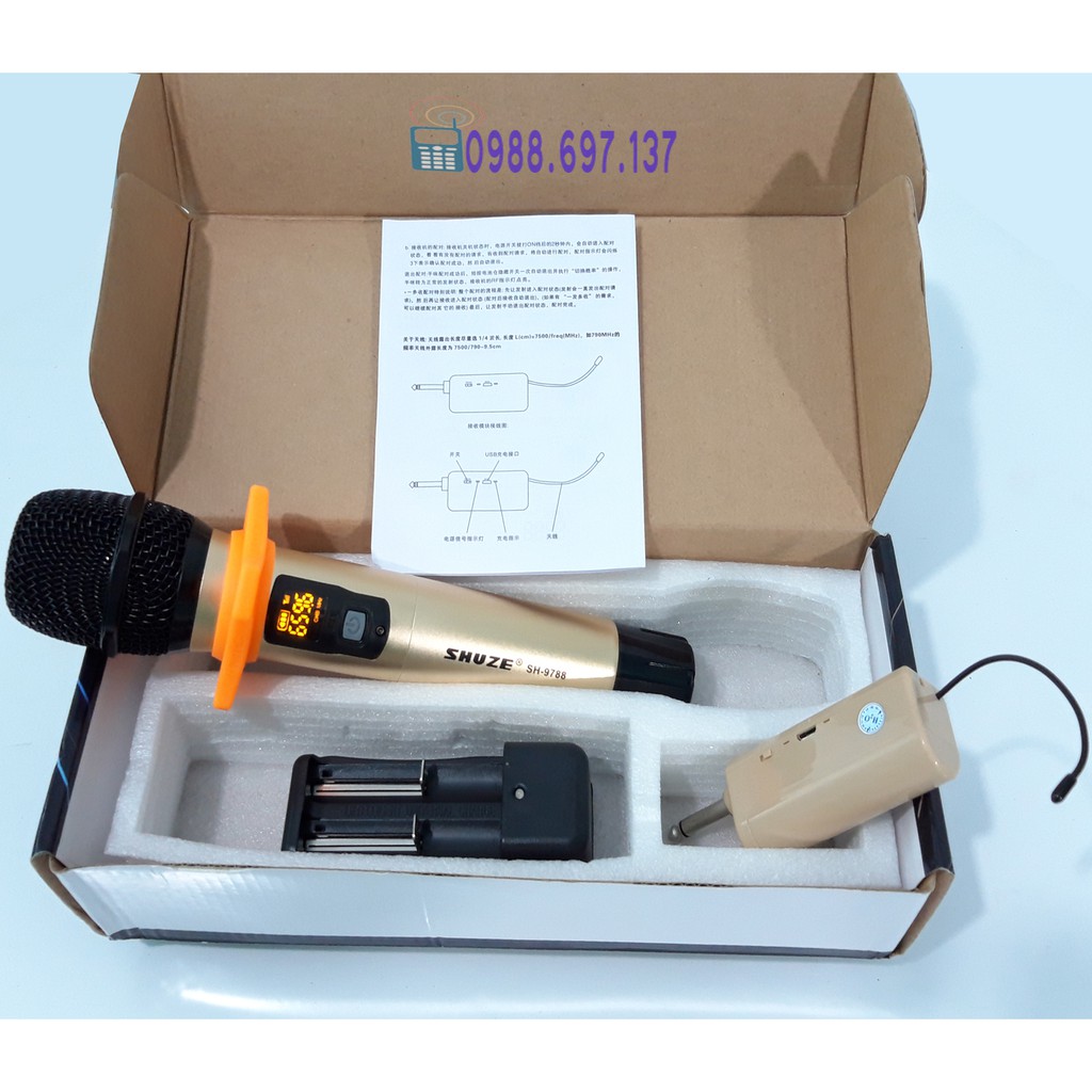 Micro không dây WIRELESS SHUZE SH9788 thân nhôm