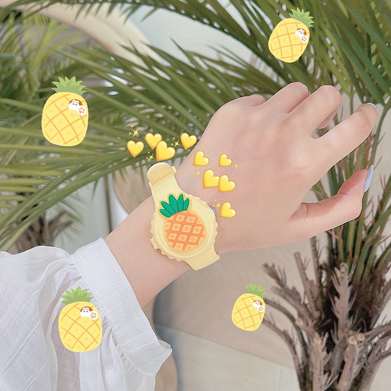 Đồng Hồ Con Trỏ Chống Nước Màu Macaron Dễ Thương Sáng Tạo Phong Cách Nhật Bản Cho Bé Gái