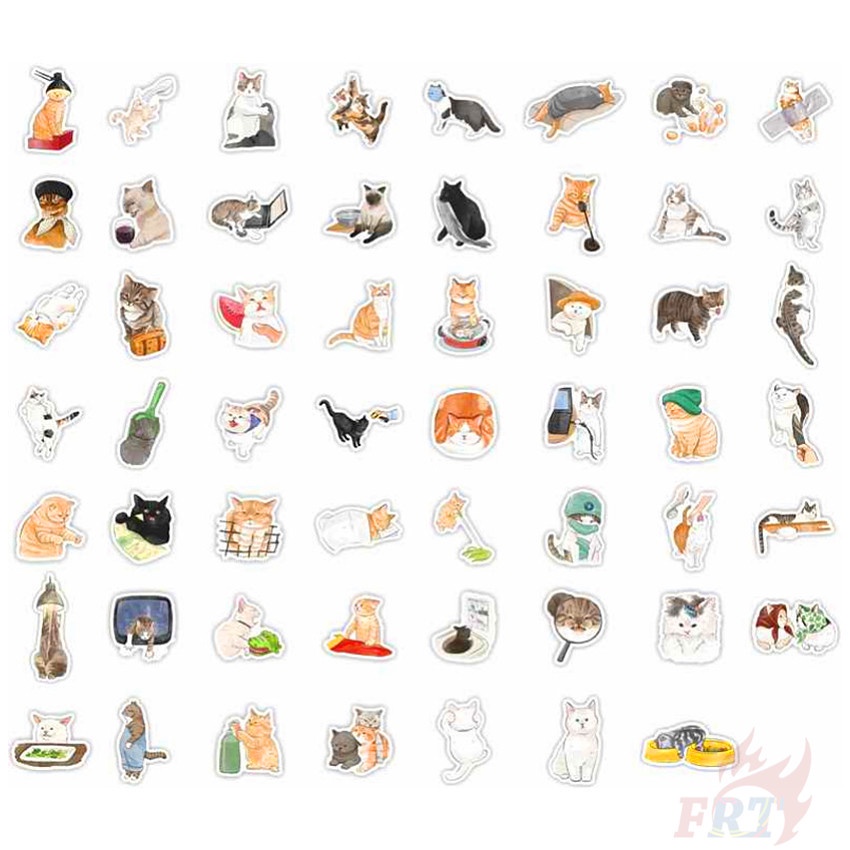 102Pcs/Set ❉ Kawaii Kittens Series A Cats Pets Stickers ❉ DIY Fashion Waterproof Decals Doodle Stickers