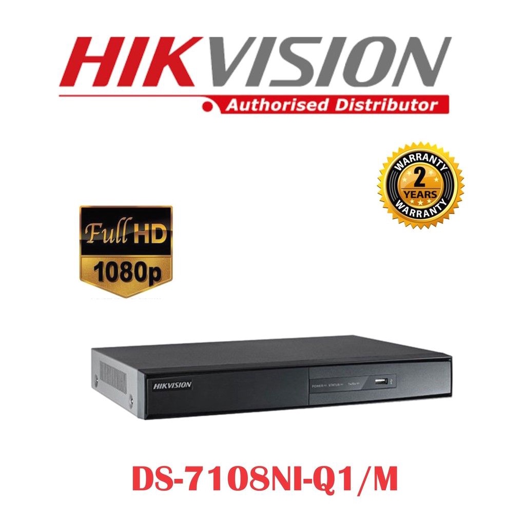 Đầu ghi hình camera IP 8 kênh, vỏ sắt HIKVISION DS-7108NI-Q1/M(hàng chính hãng)