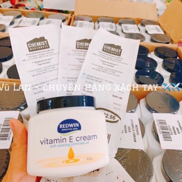 Kem Dưỡng Da Mềm Mịn REDWIN Vitamin E Cream 300gr (nội địa Úc)