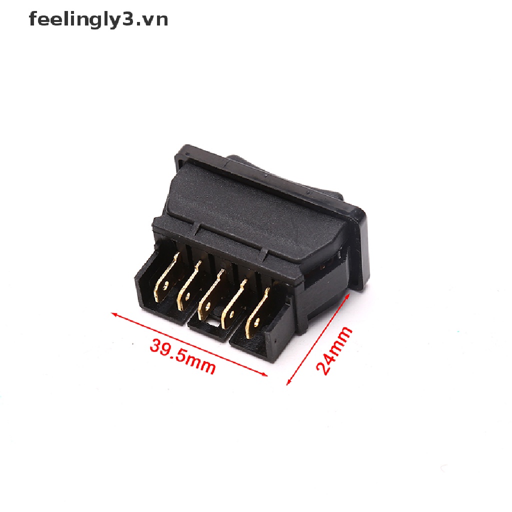 Công Tắc Nguồn Cửa Sổ Xe Hơi DPDT DC 12V 20A 5 Pin Màu Đen Thông Dụng