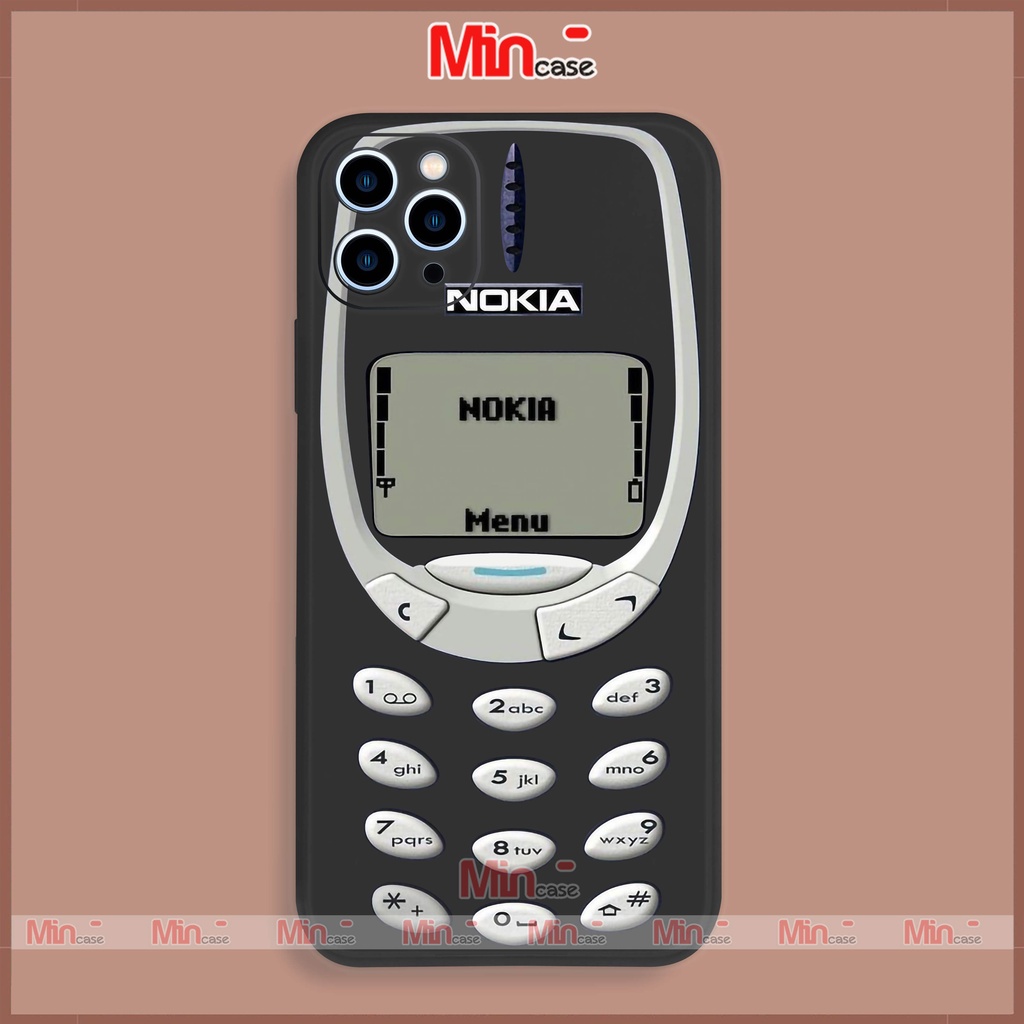 Ốp lưng điện thoại iPhone Nokia cạnh viền vuông silicon dẻo cho ip 6/6s/7/8/X/XS/XR/11/12/13/14 Pro Plus Max Mincase