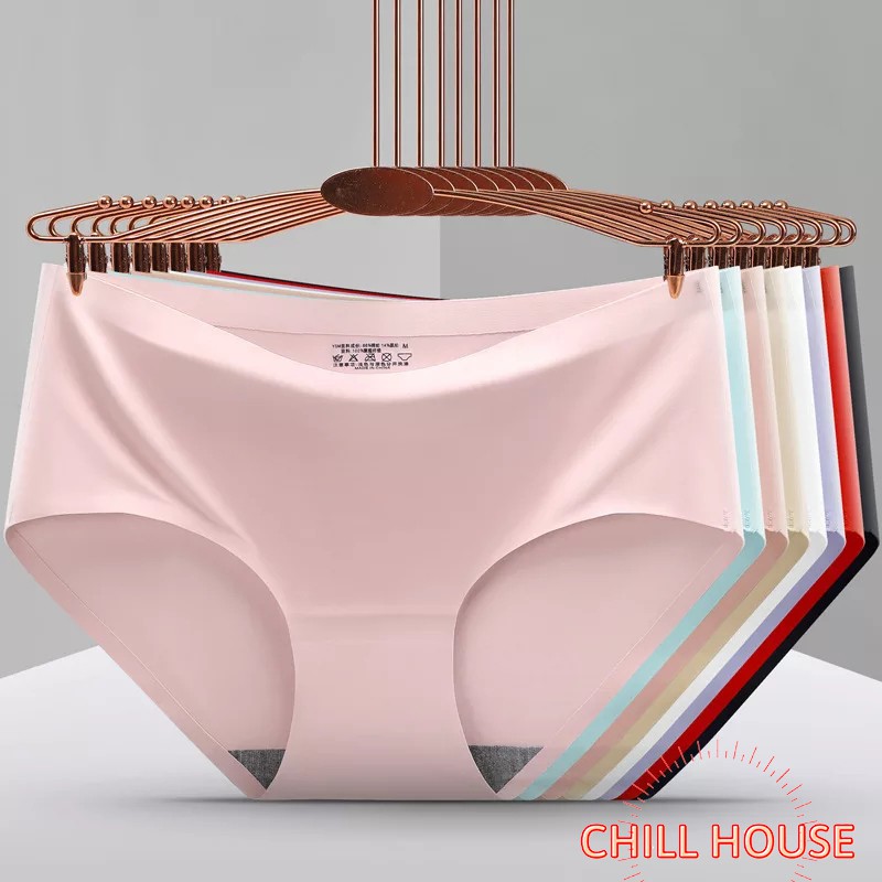SỈ 10 Quần lót nữ đúc su thun lạnh cạp ép không viền cao cấp 001, 002 - CHILLHOUSE