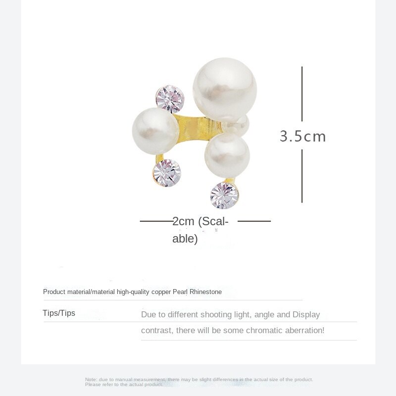 Nhẫn hở đính đá zircon ngọc trai giả sang trọng chất lượng cao có thể điều chỉnh kích thước