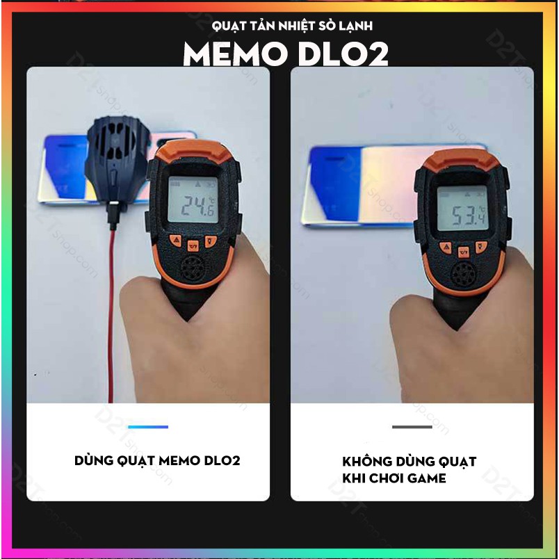 [PHIÊN BẢN MỚI] Quạt tản nhiệt gaming Memo DL02 , DL03 cho điện thoại, tản nhiệt sò lạnh siêu mát