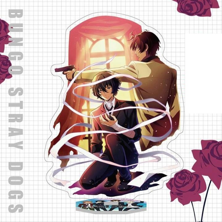 Mô hình nhân vật mica standee Bungou Stray Dogs Văn Hào Lưu Lạc in hình anime chibi trang trí trưng bày