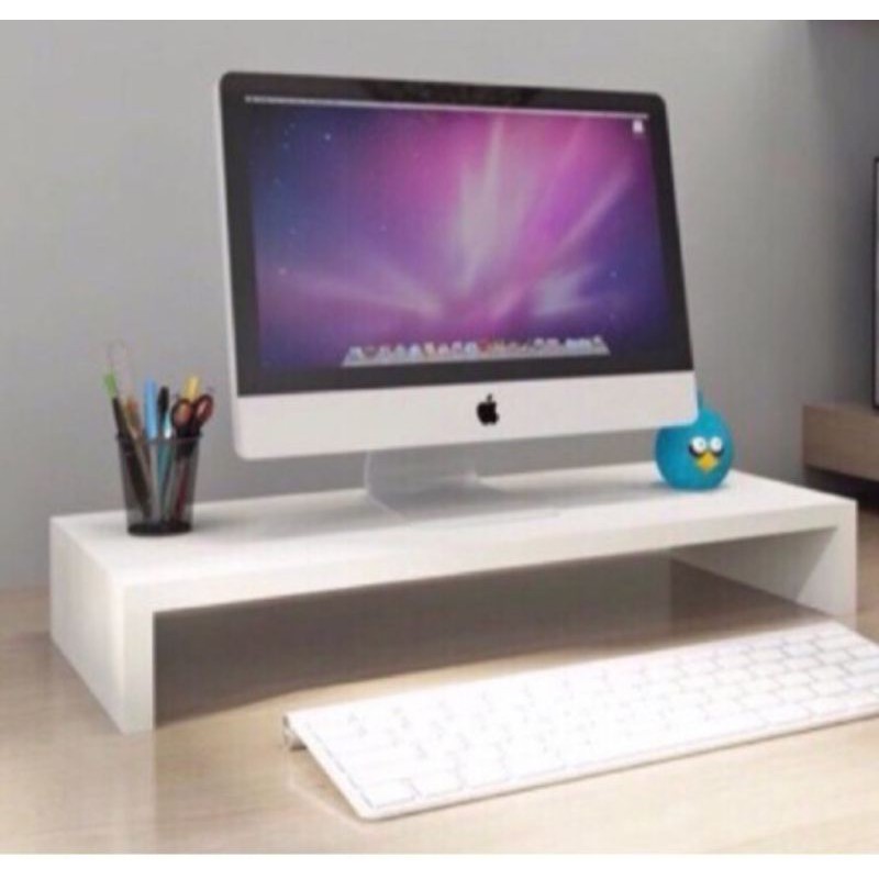 Kệ Đặt Màn Hình Máy Tính Laptop 💖𝑭𝑹𝑬𝑬𝑺𝑯𝑰𝑷 100%💖 Dài 60 cao 10 sâu 20cm gỗ MDF lõi xanh Thái Lan