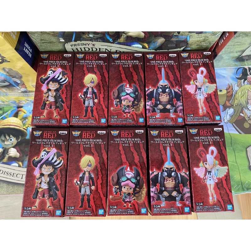 FAMHOUSE - MÔ HÌNH WCF RED VOL.1 Luffy Chopper Uta Franky Sanji