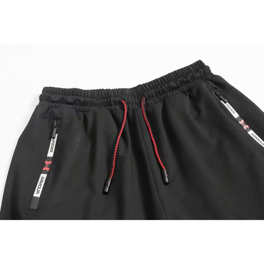 Under Armour Miễn phí hàng loạt BangDai  Cái quần Túi quần thể thao zipper Quần short in logo lớn Quần short đào tạo