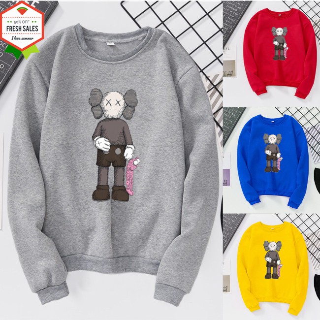 Áo Thun Tay Dài Unisex In Hình Kaws