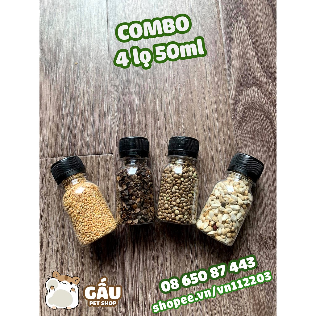 Combo 4 lọ 50ml ( Kê vàng / Ba khía / Láng / Kham )