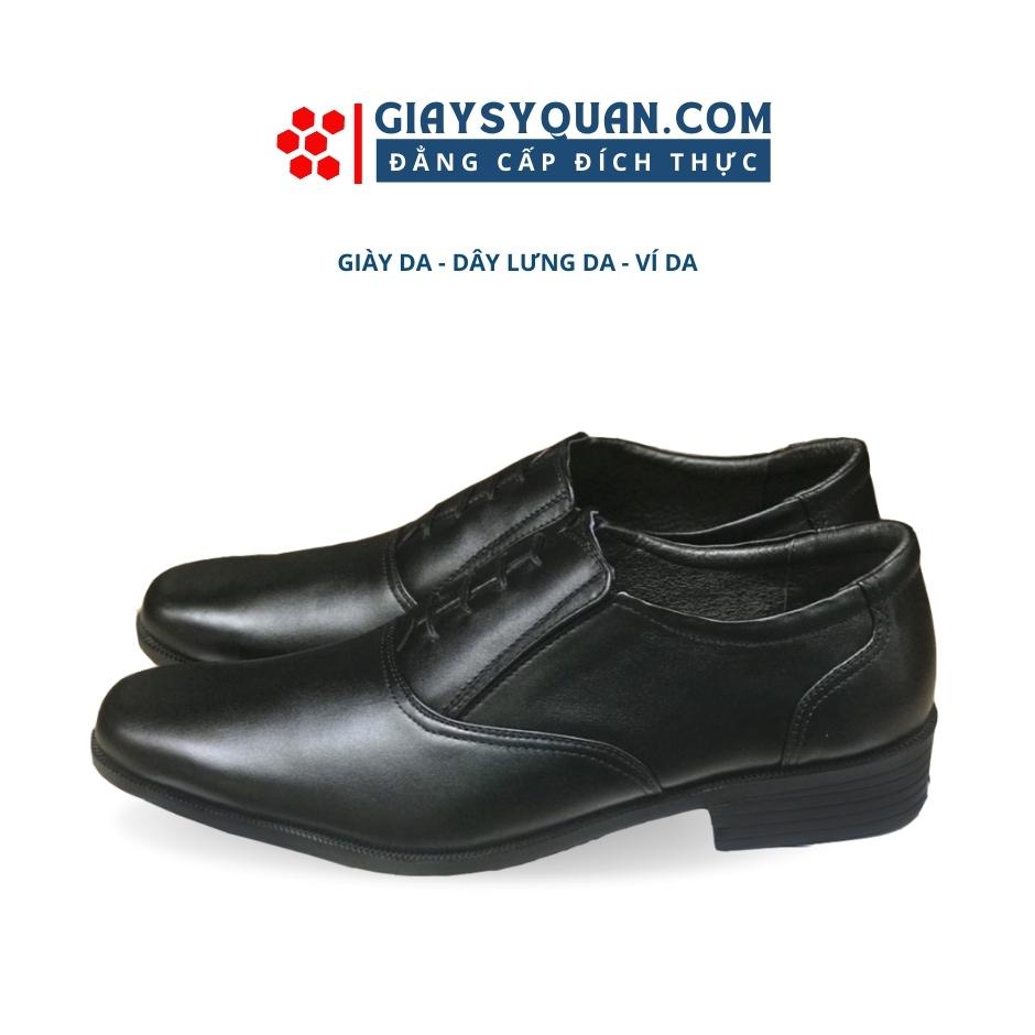 Giày Nam Da Thật mã 406, Đế cao su may đế Bảo Hành 1 năm