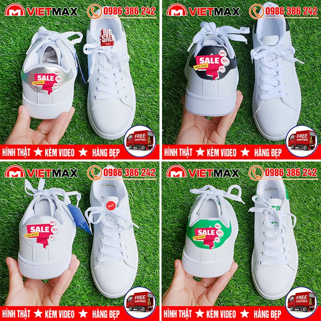 🔥 [SALE] Giày Stan Smith Đủ Màu Đen, Trắng, Xanh, Bạc Hàng Đẹp