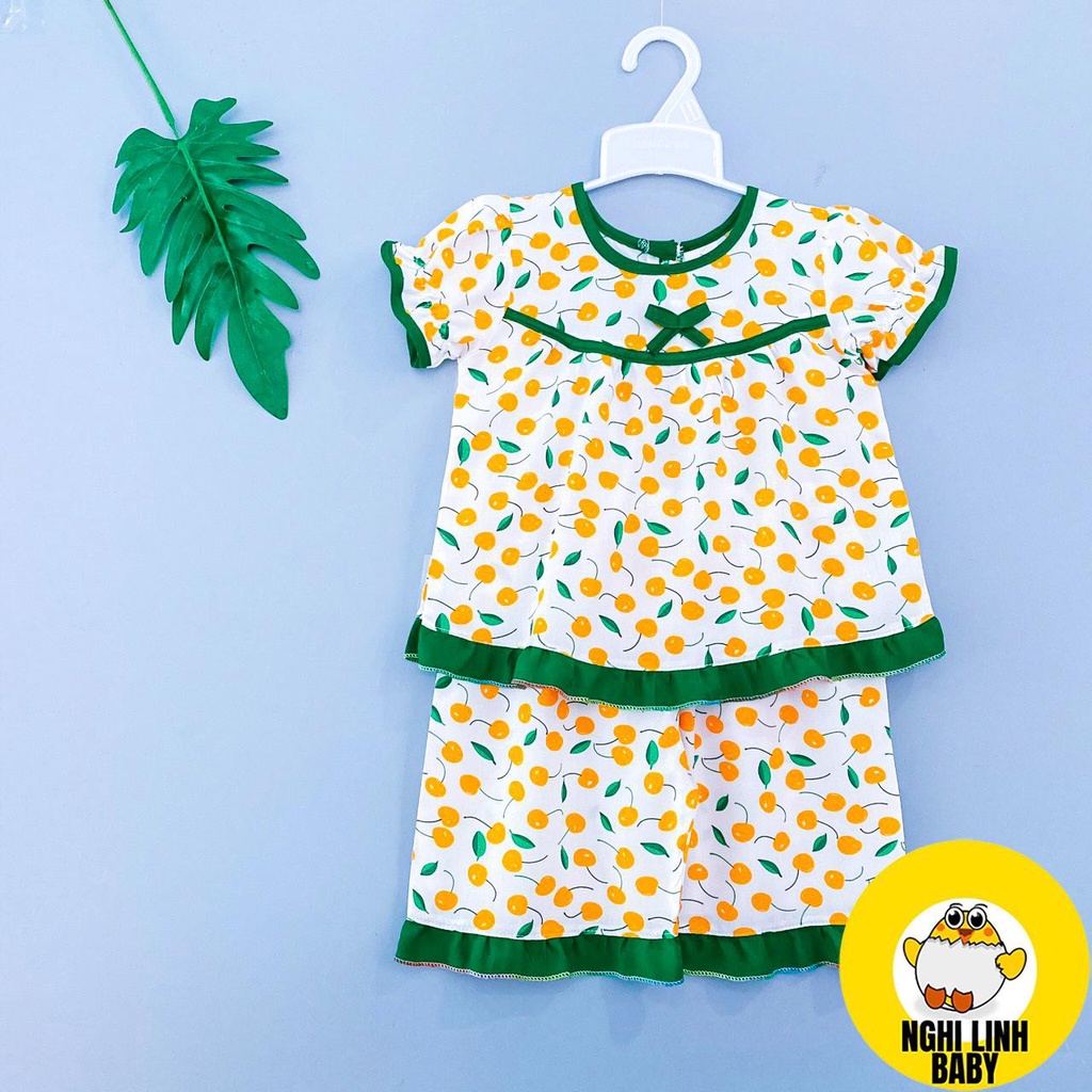 Đồ bộ bé gái, quần áo bé gái vải tole mẫu lửng có size từ 8-32kg - Nghi Linh Baby