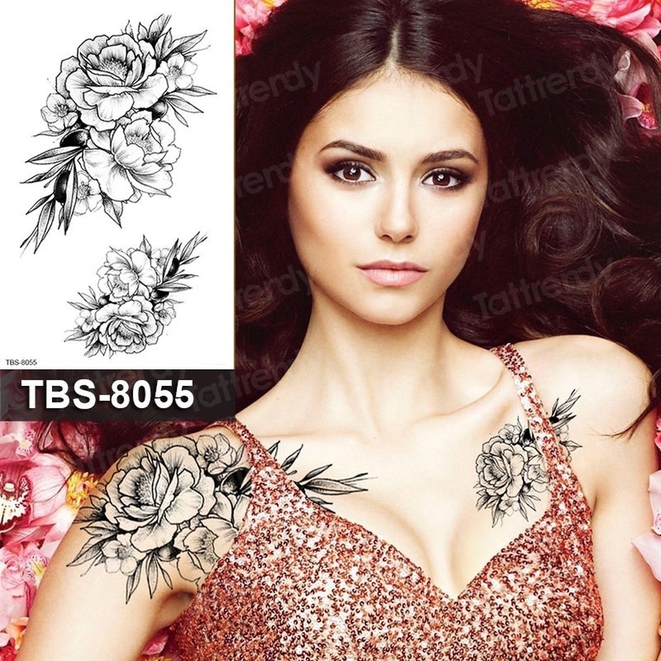 Vòng Tay Hình Xăm Tạm Thời Họa Tiết Hoa Mandala Cá Tính