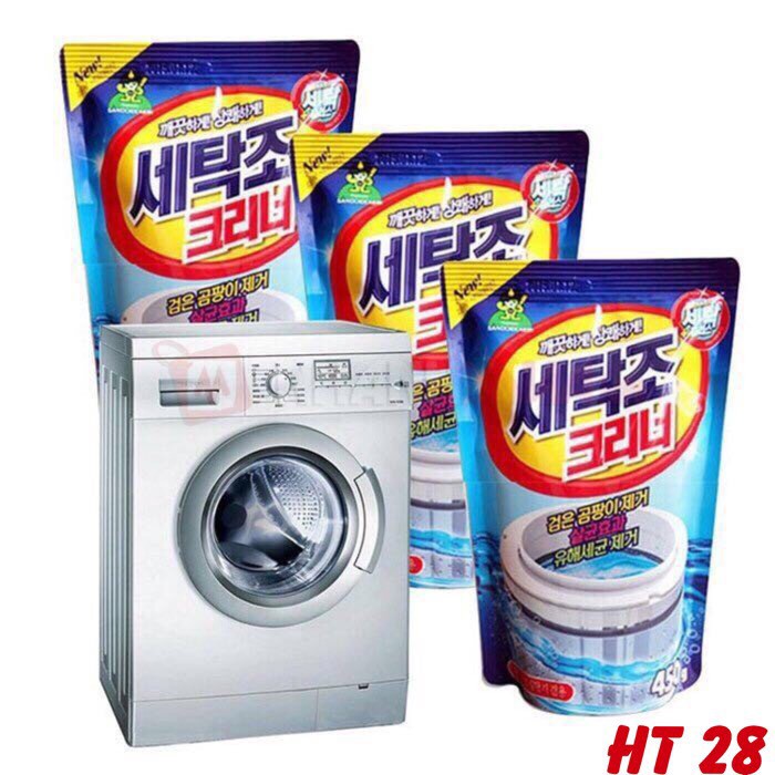 [Hàng Chính Hãng] Bột Tẩy Vệ Sinh Lồng Máy Giặt Hàn Quốc Gói Lớn
