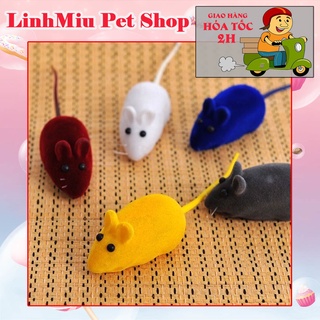 Đồ chơi cho chó mèo - chuột nhựa kêu chíp chíp