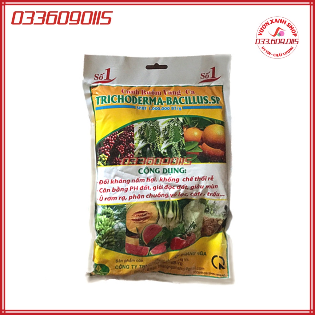 Túi 1 kg Chế phẩm sinh học Trichoderma - chuyên ủ phân chuồng, phân hữu cơ, hạn chế nấm đất