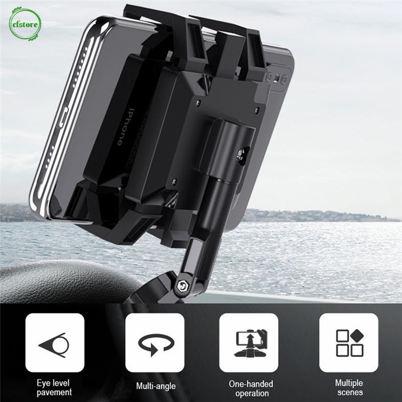Giá đỡ điện thoại/ GPS xoay được 1200 độ đa năng tiện dụng cho xe hơi