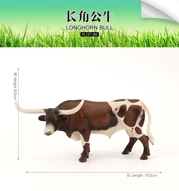 Gorock Mô phỏng mô hình động vật hoang dã Bò sữa Bò rắn Trang trại tĩnh Động vật Đồ chơi nhận thức cho trẻ em Đồ trang trí Quà tặng sinh nhật