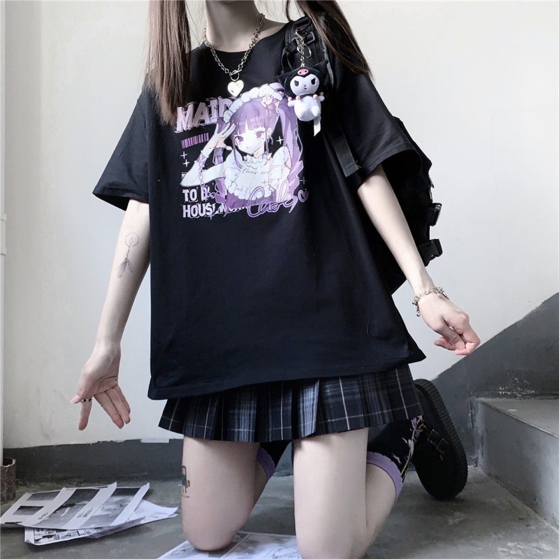 [Có sẵn] Áo Phông In Hình Maid