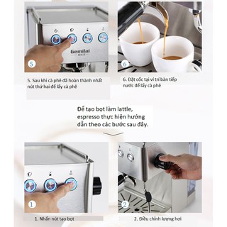 MÁY PHA CÀ PHÊ ESPRESSO LATTE COFFEE GEMILAICRM3005