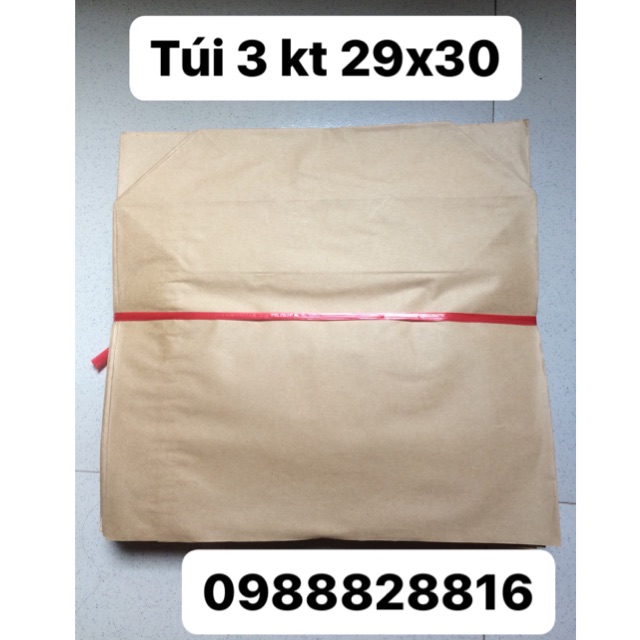 Combo 100 túi giấy xi măng túi 3 kt 29x30