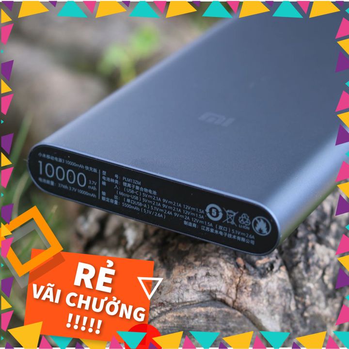 Sạc dự phòng Xiaomi Gen 3 NEW 2021 💥 SẠC CỰC NHANH💥 Dung lượng 10000mAh, Type C/ Micro USB