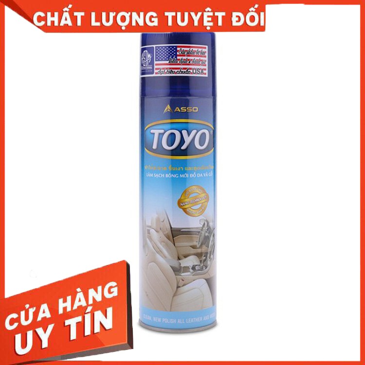 Chai Xịt Bóng Đồ Da, Nội Thất Ô Tô Và Gỗ TOYO 500ml