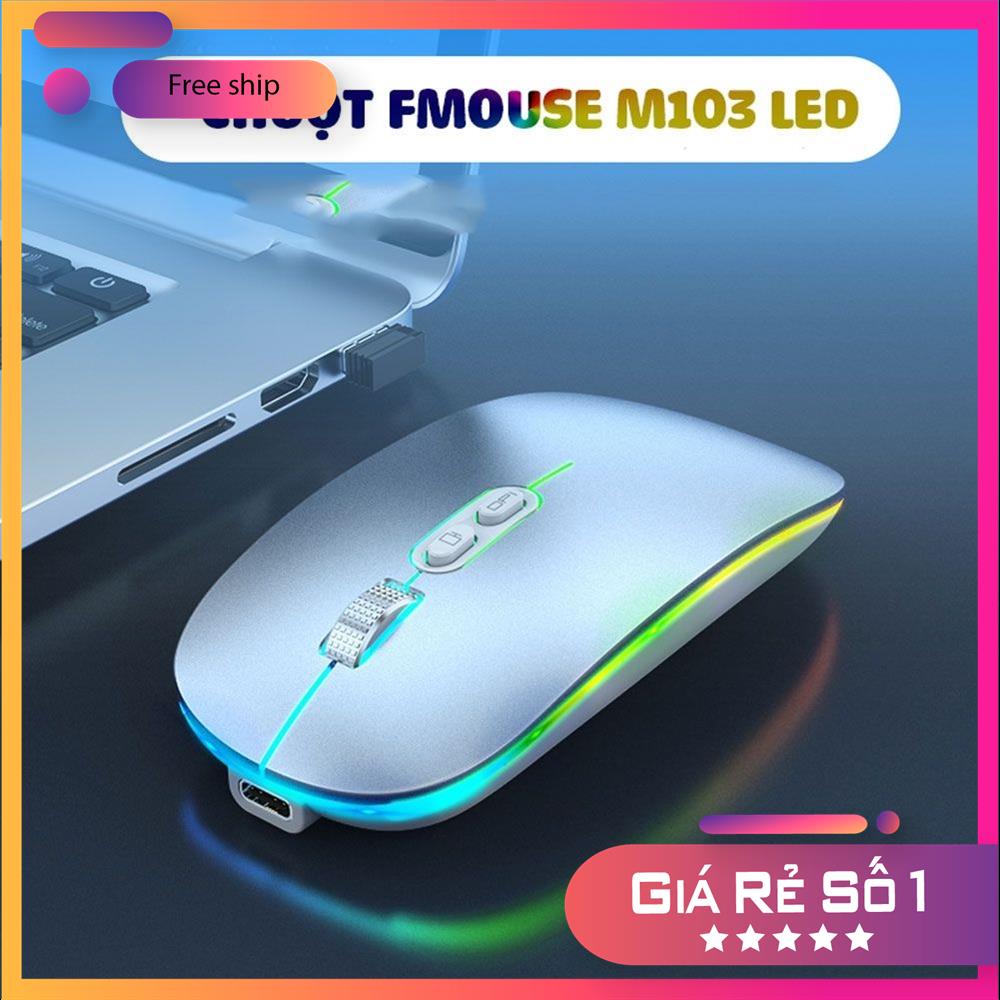CHUỘT BLUETOOH FMOUSE M103 RGB TÍCH HỢP ĐÈN LED SIÊU ĐẸP MSP13911