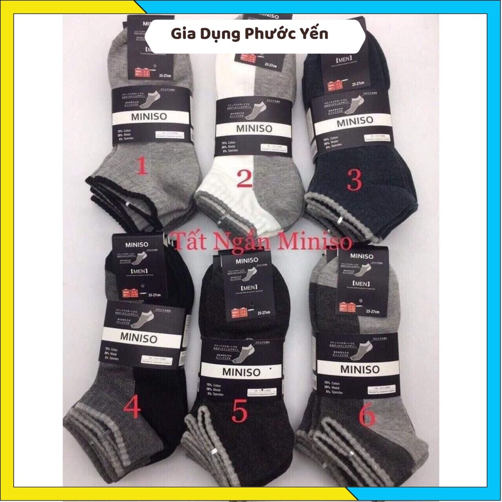 Set 10 tất ( vớ ) Miniso cổ ngắn Nhật Bản