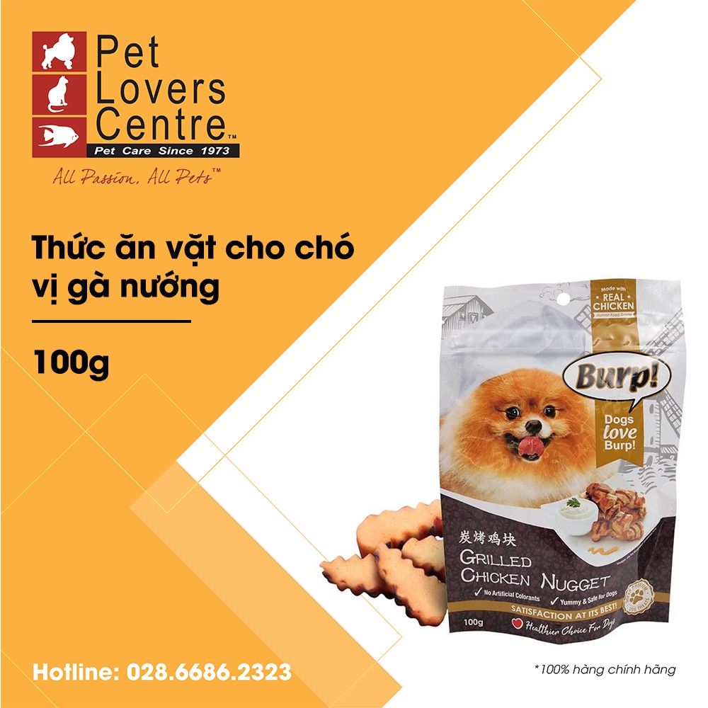 Thức ăn vặt cho chó BURP  GRILLED CHICKEN NUGGET 100g