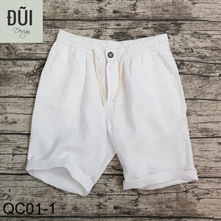 Quần đũi nam cạp chun short trắng