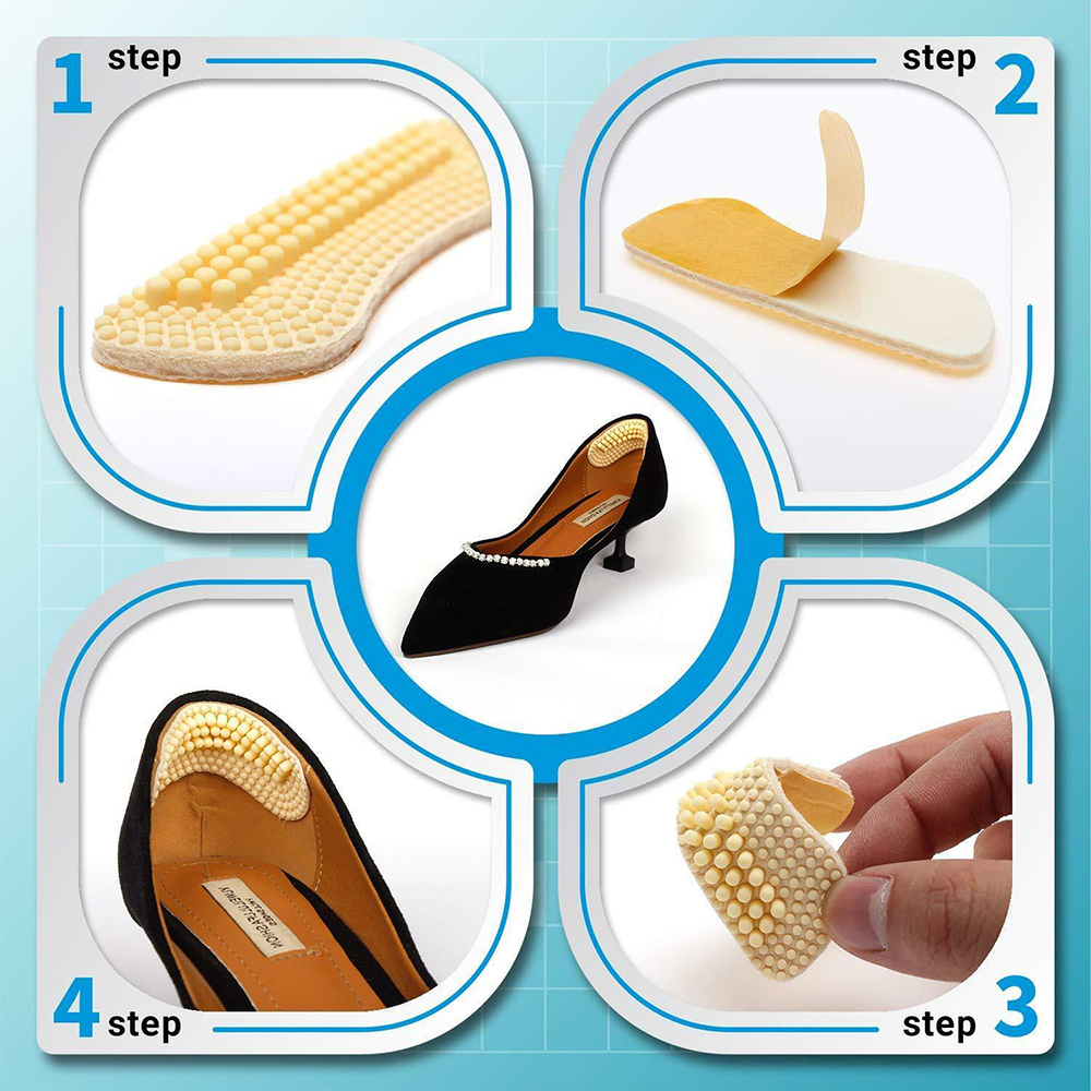 Miếng Silicone Dán Giày Bảo Vệ Gót Chân Chống Trượt 4 Kích Cỡ | BigBuy360 - bigbuy360.vn