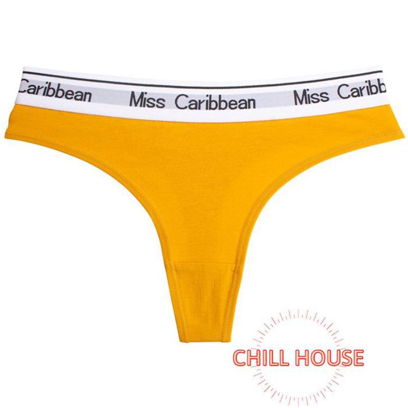 ĐƯỢC CHỌN MÀU-Quần lót lọt khe cạp chữ Miss Carbibean - CHILLHOUSE