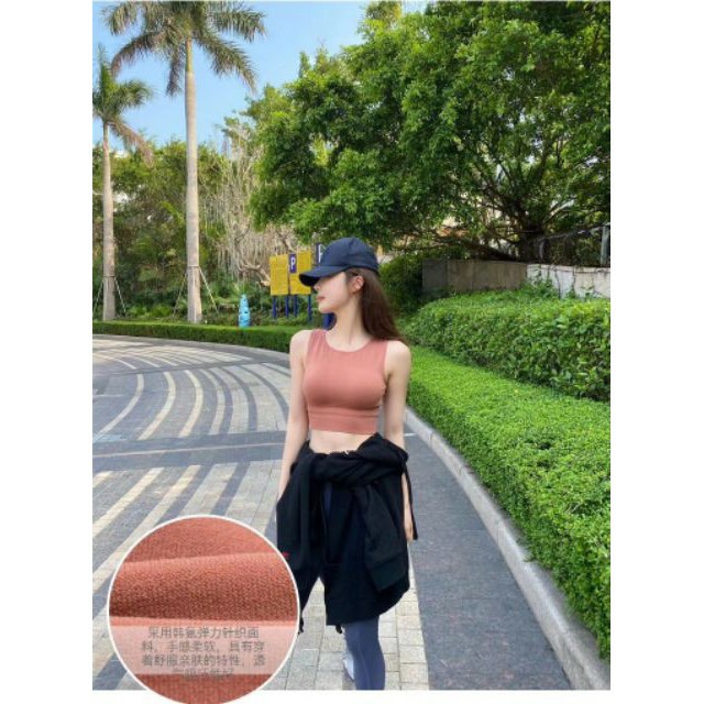 Áo bra tập gym , tập yoga dáng croptop YK855