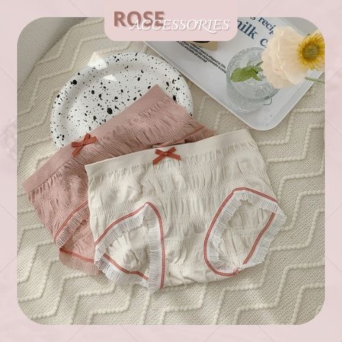 Quần lót nhún bèo viền ren dễ thương Rose Accessories QL15
