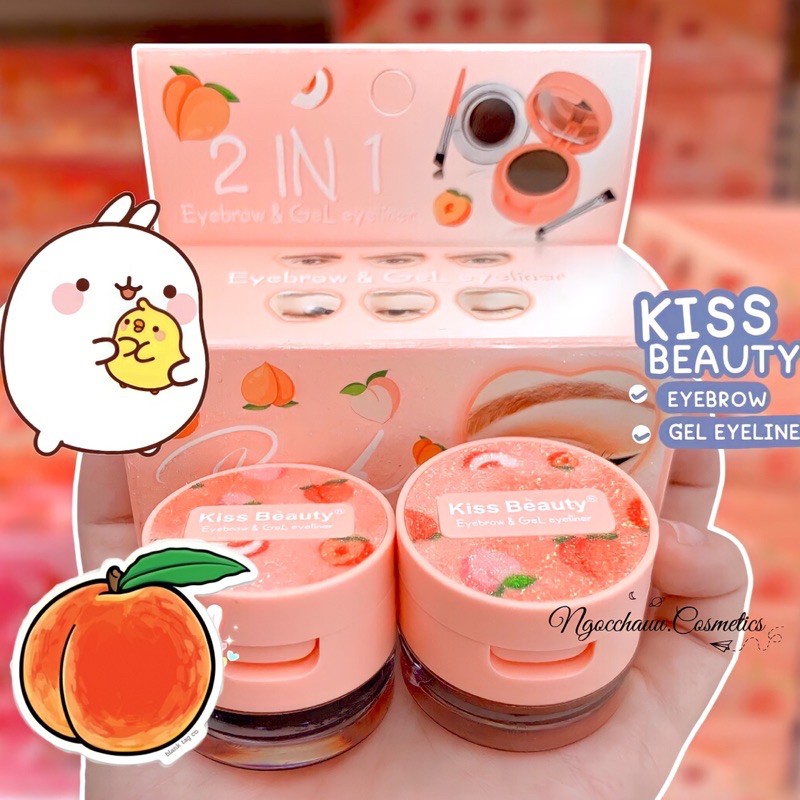 BỘT TÁN MÀY & GEL KẺ MẮT 2in1 PEACH | BigBuy360 - bigbuy360.vn