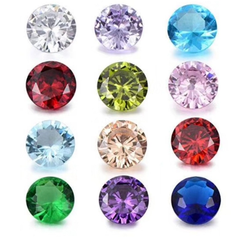 『Mango』1 đôi Khuyên Tai Bằng Thép Y Tế Đính Đá Zircon 3mm 4mm 5mm Mạ Vàng  bông tai A117