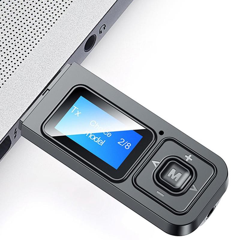 ❀❆Usb Phát Tín Hiệu Âm Thanh Bluetooth 5.0 Lcd 3 Trong 1 T12 Cho Pc Tv | BigBuy360 - bigbuy360.vn